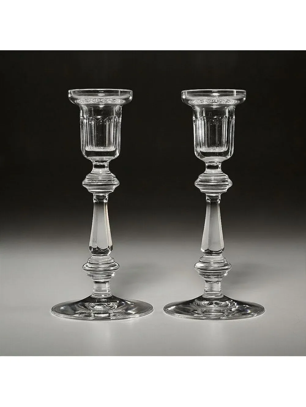 Vtg Pair of Waterford Crystal Candlestick Holders 8.5